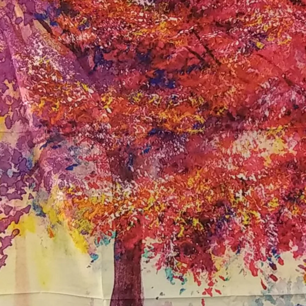 A walk in the Park Watercolor Wall Tapestry NEW